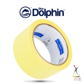 Blue Dolphin™ Professional Masking Tape Painter's Tape 48 mm x 32 m Yellow Masking Tape Painter's Masking Tape Paper Tape for Masking and Painting Work Universal Use Removable Without Residue