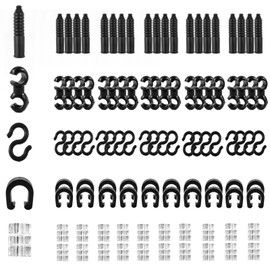 NEPIVDOS 100 Pcs MTB Bike Brake Cables Road Bicycle c-Clips Clamps housing Hose Guide+ S-Hook Clips Hook+Bicycle Cable Donuts O-Ring Brake Cable Donut Housing Plastic Hoses Repair Accessories (Set 1)