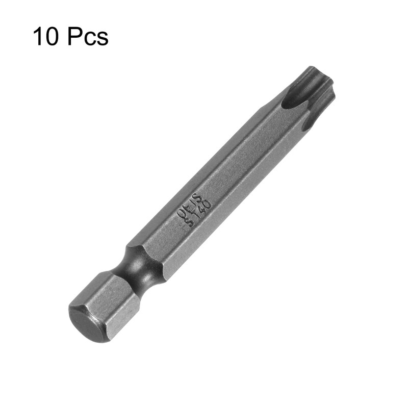 sourcing map 10pcs TS40 Star 5 Point Screwdriver Bit 1/4"