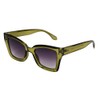 French Connection Women's Fern Sunglasses Cateye, Green, 42mm