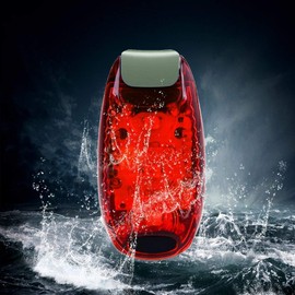 4pcs LED Safety Light,WONFAST Clip Flashing Warning Strobe Light Cycling Dog Collar Bike Lamp Taillight 3 Modes for Reflective Gear Night Walk (Red)