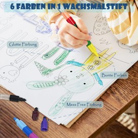 ICEPAPA, 24 Stackable Pens for Children, Total 12 Colours, Ideal as Party Bags, Children's Birthday, Party Favours and Give Aways Children's Birthday Party