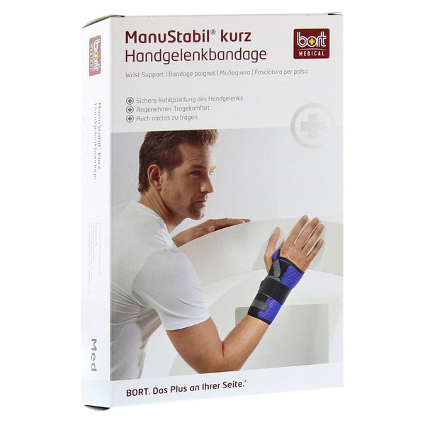 Bort 112730 x-smal links haut ManuStabil kurz Handgelenkorthese, rechts oder