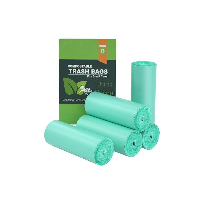 AYOTEE - 200 bolsas de basura pequeñas compostables, bolsas de