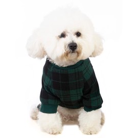 Coomour Dog Chirstmas Shirts Pet Deer Clothes 100% Cotton Reindeer Pajamas Puppy Doggie Christmas Costumes (S,Green)
