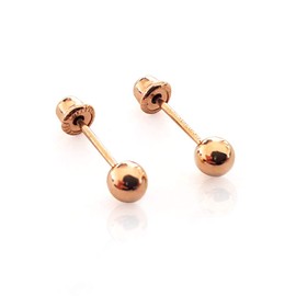 Aretes bebé oro 10 kilates dormilonas (3mm)