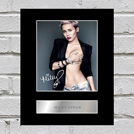 Miley Cyrus Signed Mounted Photo Display