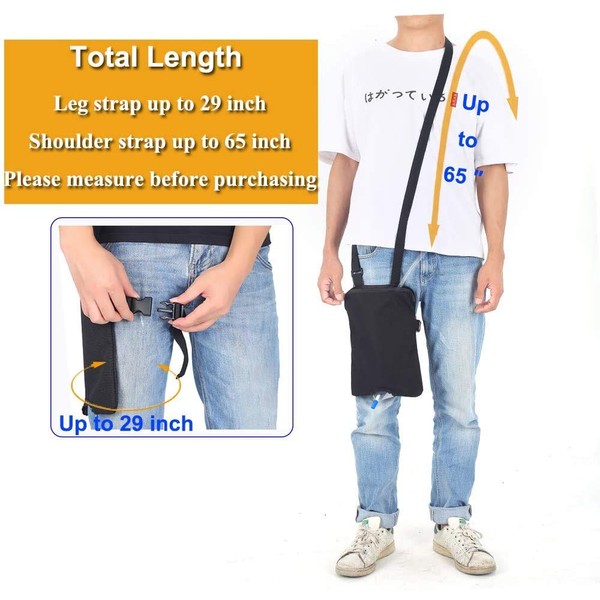 Catheter Leg Bag Holder Urinary Drainage Catheter Night Urine Bag Cover (1000 ML) with Adjustable Shoulder Strap for Home,Travel,Wheelchair,Bed