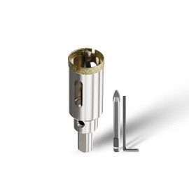 CSOOM 7/8"（22mm）Diamond Hole Saw with Center Drill Bit, One-Touch Positioning, Easy to Penetrate Hard Materials Such as Ceramic, Tile, Glass, Granite, Marble, etc.