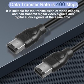 HATMINI Firewire 400 Cable,6FT IEEE 1394 Firewire 6 Pin Female to 6 Pin Female Adapter Cable Firewire DV Cable for Printer, PC, Scanner, Camcorder