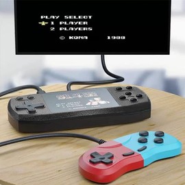 eDealz Retro Handheld Video Game Console with 620 Classic Games, Micro USB Rechargeable, 3 Inch LCD Screen, Multiplayer and TV Support. Includes TV Connection and Extra Remote for Boys Girls (Black)