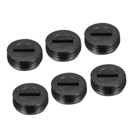 MECCANIXITY Carbon Brush Holder Cap Motor Electric Brush Plastic Cover Thread Black 13mm OD 5.3mm Height, Pack of 6