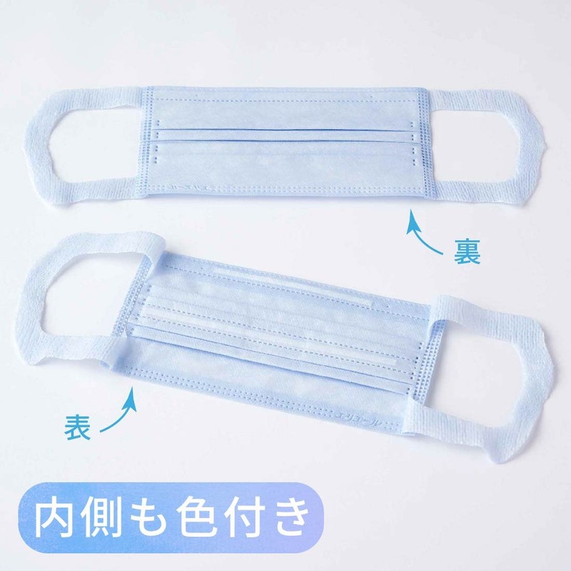 Elleair Zutto Mask, Refreshing, Ice Blue, Regular Size, 30 Pieces