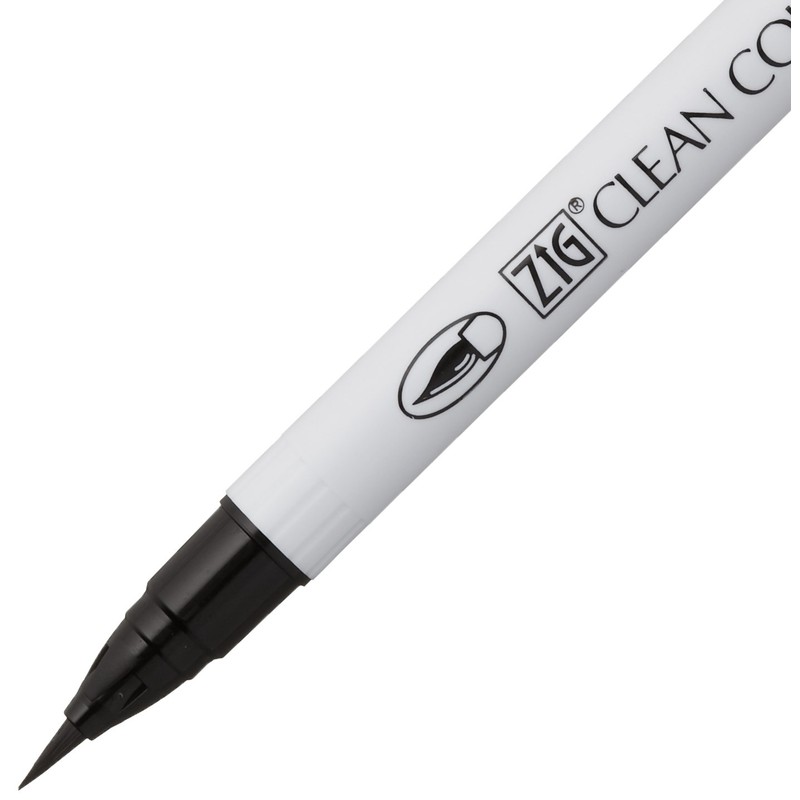 Kuretake Brush Pen, Real Brush Pen, Clean Color, No.10, Black