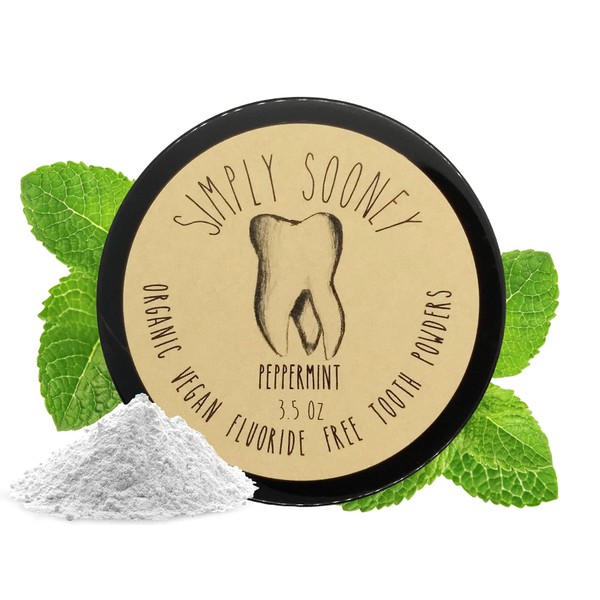 Simply Sooney Remineralizing Tooth Powder I Organic Ingredients I Gluten Free I Fluoride Free I Mineral Toothpaste I Natural Whitening I Stronger Teeth I Healthier Gums