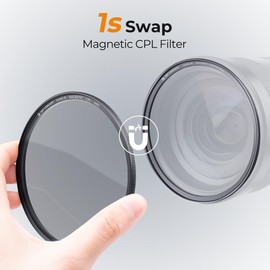 K&F Concept Magnetic 52mm Circular Polarizers Filter (Magnetic Polarizing Filter + Magnetic Basic Ring + Lens Cap) with 28 Multi-Layer Coatings CPL Filter for Camera Lens (Nano-X Series)