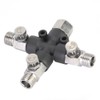 1/8 Three Way Adjustable Metal Air Hose Splitter Airbrush Fitting