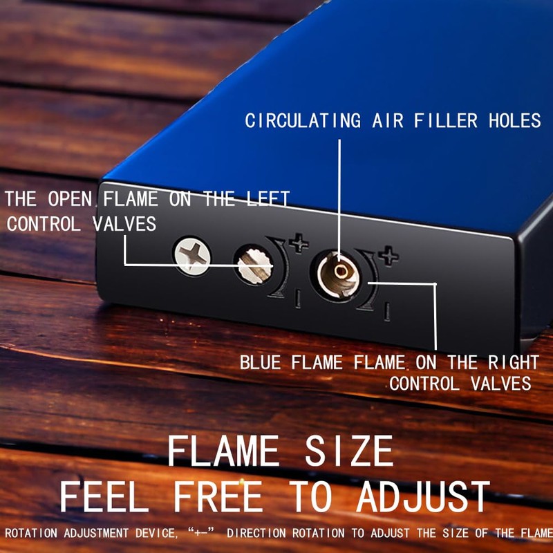 Green Butane Torch Lighter - Dual Flame, Jet Torch, Windproof,