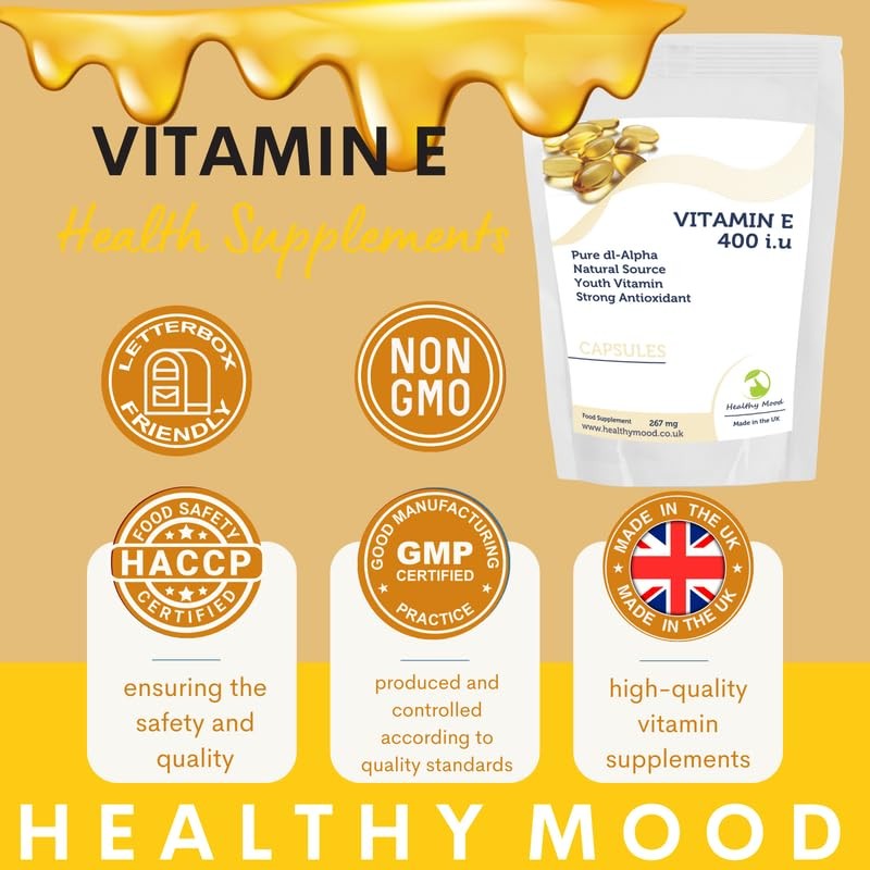 Vitamin E 267mg 400iu Antioxidant 250 Capsules