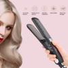Electric Hair Straighter Silicone Strip Straightening Curling Hair Styling Flat