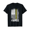 911 American Flag Dispatch-er USA Thin Gold Line Operator T-Shirt