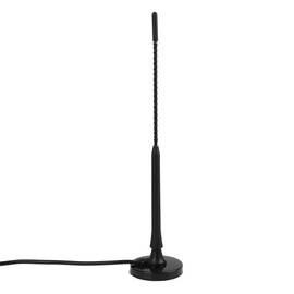 X AUTOHAUX 29.5cm Height DC 12V Black Magnetic Base Roof FM AM Radio Car Signal Antenna