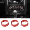 JeCar Air Conditioner Switch Knob Cover Aluminum Alloy Trim Cover