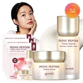 Goodal Peony Wrinkle Trace Ampoule 50ml + Cream 60ml Peony Gel Mask 3 sheets + Ampoule 10ml FREE / 구달 피오니 주름 흔적 앰플50ml+크림60ml 피오니 겔마스크3매 + 앰플10ml FREE