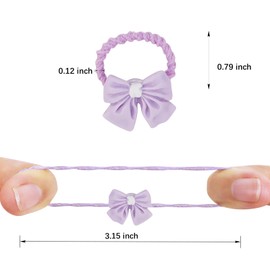 Ondder 60 Pcs Cute Hair Ties for Gilrs Flower Hair Ties Bow Hair Ties Fruit Hair Ties Colorful Ponytail Holders Cute Hair Bands Hair Accessories for Women Girls