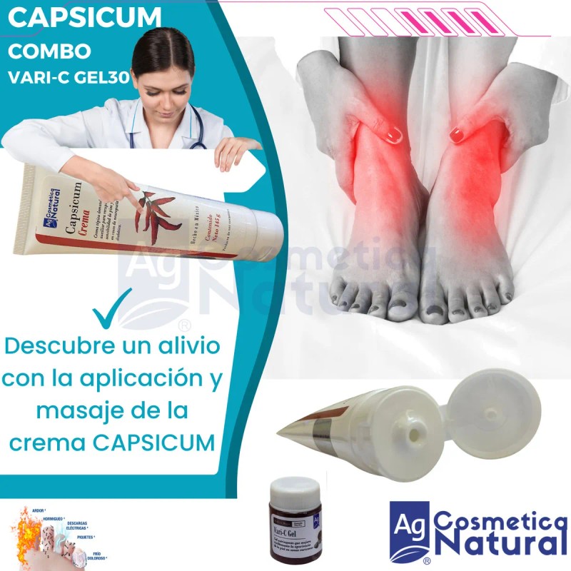 Pack 2 Cremas Neuropatia Diabetica Capsicum + Varic-gel 30gr