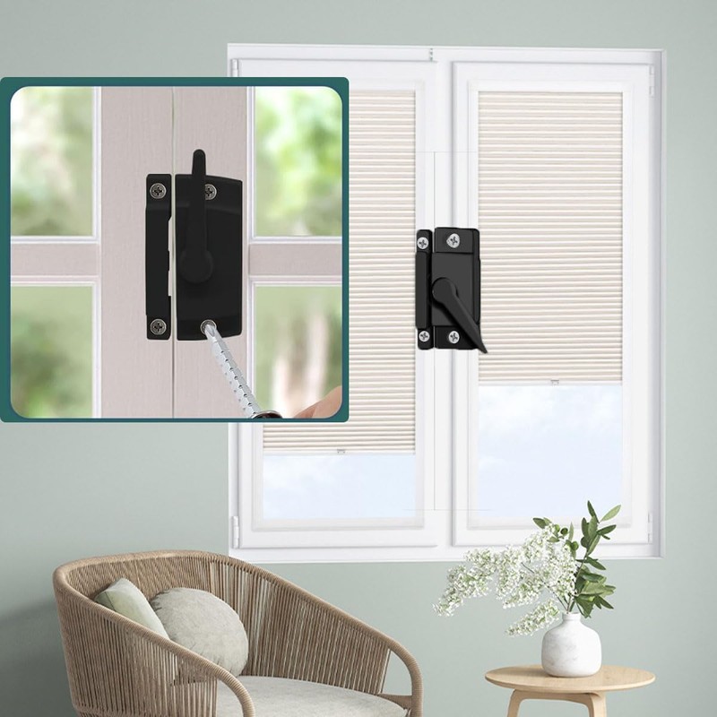 Cokritsm Window Sash Locks Black Replacement Window Locks Fits Vinyl,