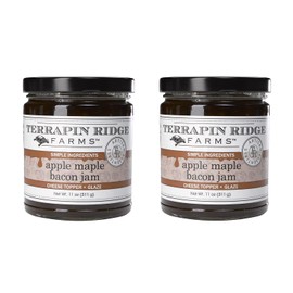 Terrapin Ridge Farms Apple Maple Bacon Jam - Sweet & Savory Jam with Apples, Maple, Bacon, Cinnamon, and Butter - Perfect for Cheese, Glazes, and More - 11 Ounce (Pack of 2)