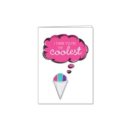 Inspirational Enamel Pin by LifeBeats | Cute Pin for Clothes, Jackets, Hats, Bags, and Lanyards | Hat Pin Comes with a Greeting Card | Lapel Pin with Sturdy Backing, (You're Coolest Snow Cone)
