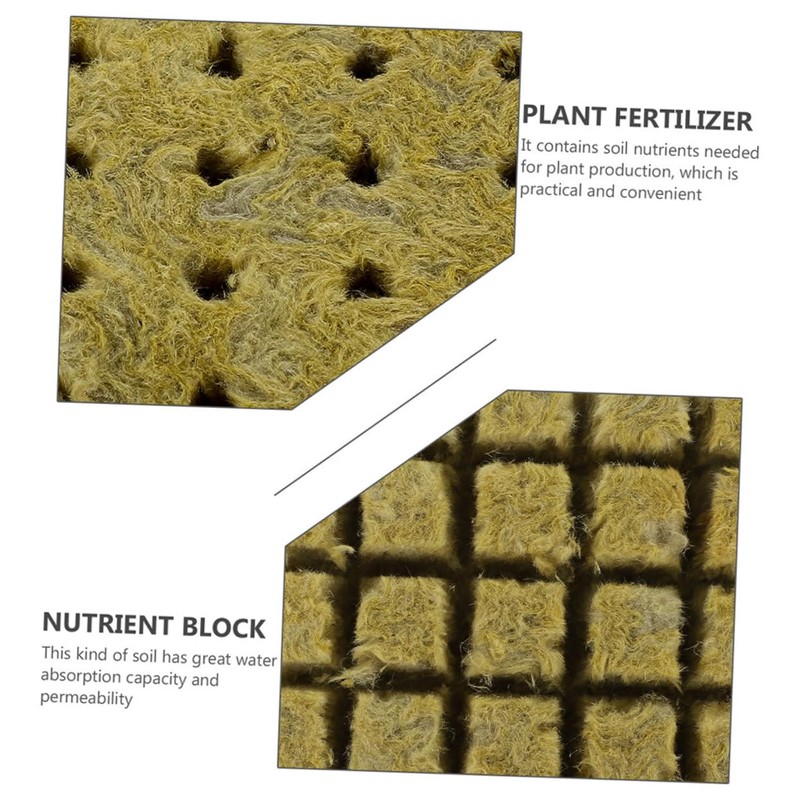 Outanaya 50pcs Hydroponics Grow Cubes Plugs for Soilless Plant Germination