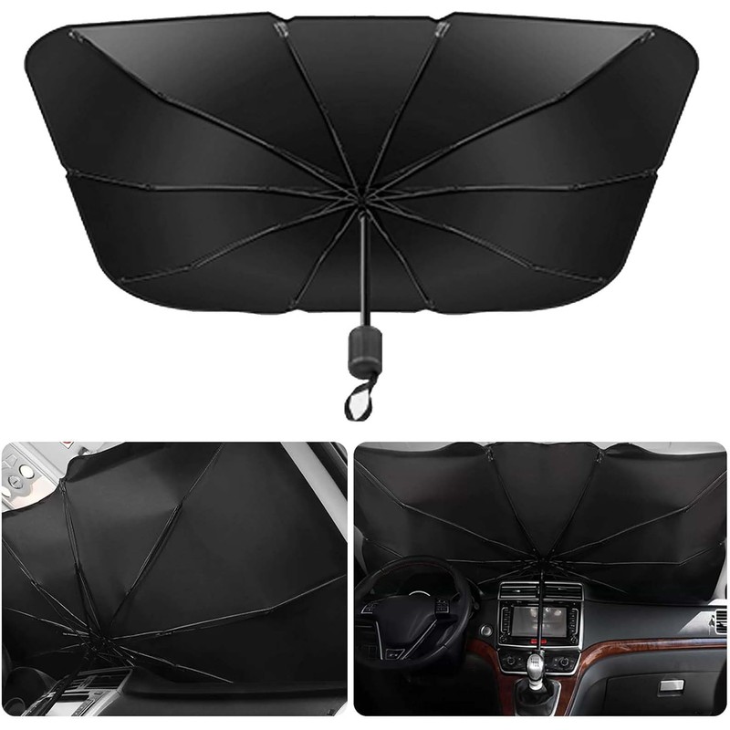 Parasol para Parabrisas de Coche Dokpav Plegable 145x79cm con Protección