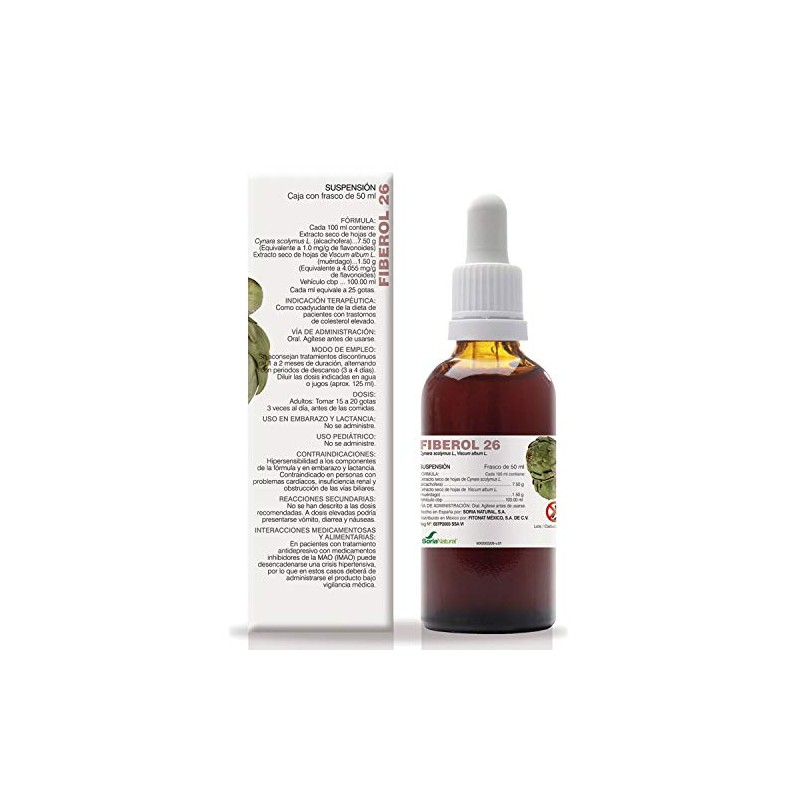 Soria Natural FIBEROL 26 - Medicamento Herbolario - 50 ml