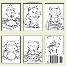  The Cute and Cozy Coloring Book Cats Edition: 30 Designs for Relaxation and Stress Relief, Funny Animals, Bold and Easy, For Adults and Kids, Mindfulness