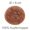 escleano Copper Sponges, Scourer, 100% Copper, Cleaning Sponge, Pot Scraper,