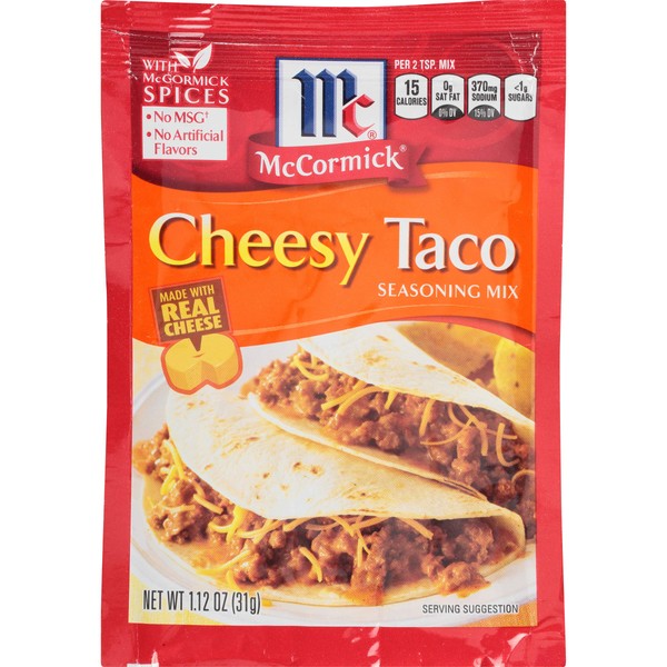 McCormick Cheesy Taco Seasoning Mix, 1.12 oz