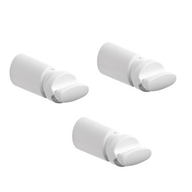 Wall Mount for Flat Tubular Radiators with a Load Capacity of up to 90 kg. Advanced Anti-Tear System for Maximum Safety. 3 Wall Shelves Made of ABS - Pack of 3 - White