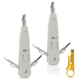 3 Stück LSA Auflegewerkzeug Set mit LSA Auflegewerkzeug und Abisolierzange, für Netzwerkdosen Patchpanel Verlegekabel, geeignet für DSL ISDN TAE, Kabelinstallationswerkzeug für Cat5 Cat6 Cat7