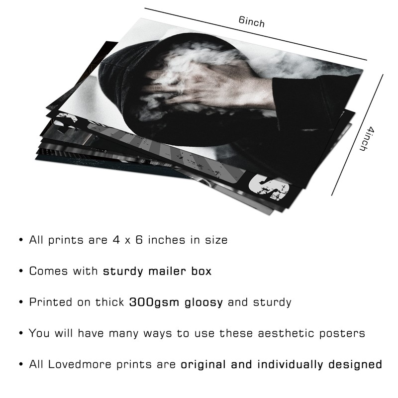 Photo Collage Kit Gloomy for Wall, 100 Pictures Black and