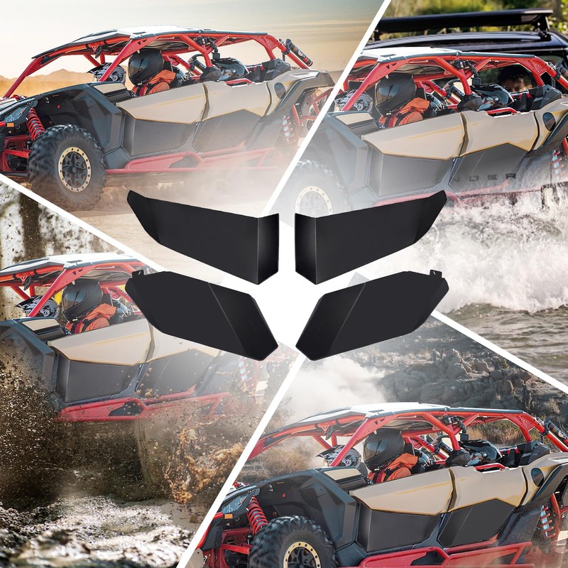 CUSAUTV Lower Door Panels for X3 Max, Aluminum Lower Half