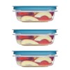 Rubber maid Storage Containers, Easy Find Lids, Teal, 3 cup,