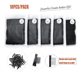 10PCS Elastic Bands For Wig Adjustable Elastic Band For Wigs Adjustable Wig Bands For Making Wigs Adjustable Elastic Wig Straps Wig Band Strap For Wigs Sewing in Wig (1 x 12 Inch)