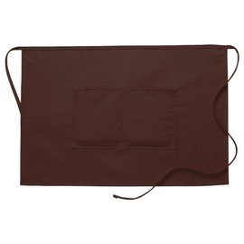 DayStar Apparel 110 Half Bistro Apron w/Center Divided Pocket (12 Pack), Brown