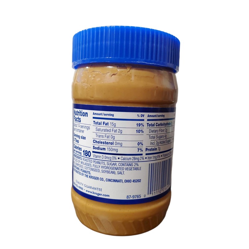 Kroger Crunchy Peanut Butter 16 oz (2 pack)