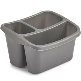 VR7 Sink Organiser Kitchen Sink Cleaning Caddy Organiser Washing up Caddy Tidy Sponge Holder (Silver)