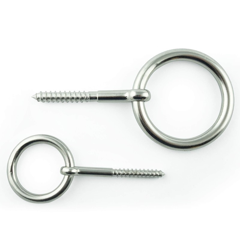 Eisenwaren2000 6 mm Wood Screw with Ring (Pack of 1)