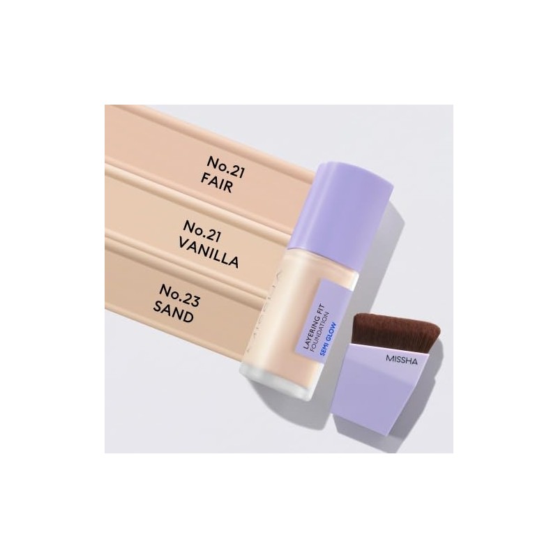 MISSHA Misha Layering Fit Foundation [Set with Brush] (No.21 FAIR,